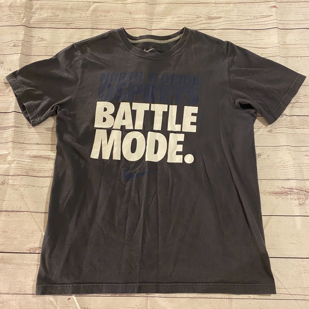 Nike Shirt Gray Short Sleeve North Florida Battle Mode Regular Men's Size Large
